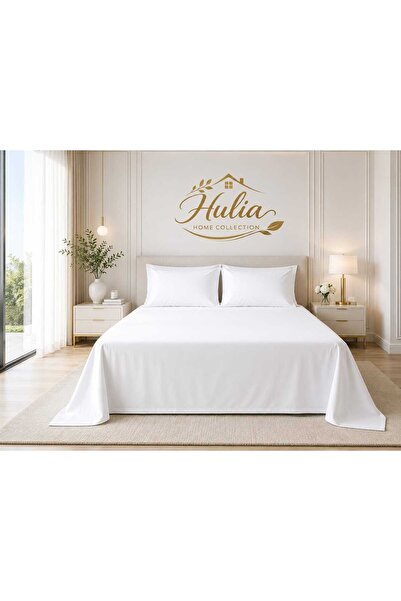 hulia home Ranforce Non-Elastic Sheet Set Double Size Raw Cotton Pillowcase I...