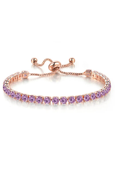 GlaMLo Accessories Brățară tenis reglabilă, cu pietre zirconiu