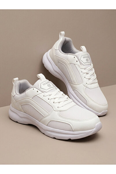 Wand Beyaz Nefes Alabilen Kumaş Faylon Taban Bağcıklı Sneaker