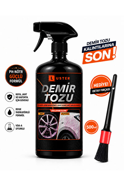 Luster Demir Tozu Temizleyici 500 ml | pH Nötr Demir Tozu Sökücü | Jant ve Ka...