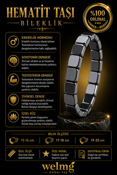 welmg Hematite Stone Bracelet - Hematite Bracelet - Special Design