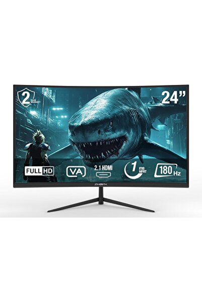 SHARX Gaming Monitor (24F180VC) 24", 180hz Refresh Rate, 1ms (MPRT) Response ...