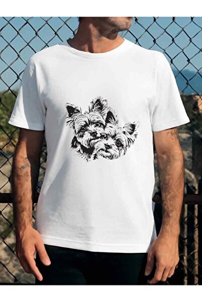 2mcup Men'S Pooch Graphic T-Shirt - Yorkshire Terrier Print, Soft Breathable ...