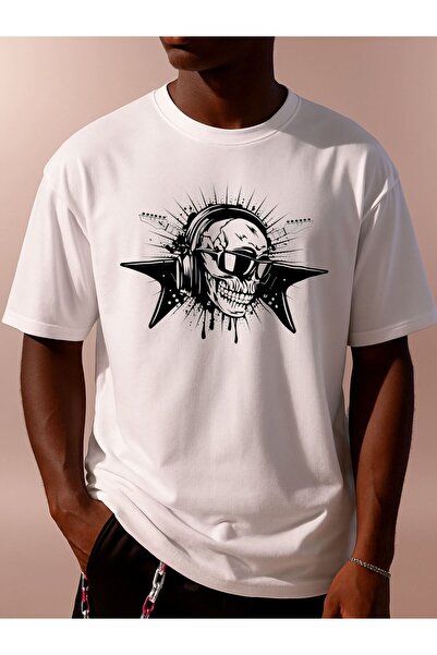 NOURAM 1 قطعة تي شيرت رجالي بتصميم رسومي مضحك، أبيض بأكمام قصيرة وياقة دائرية...