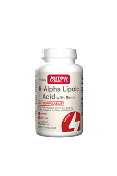 Jarrow Formulas Acid R-Alfa Lipoic 100 mg + Biotină, 60 Capsule