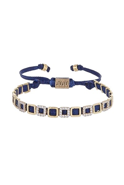 Juju Bronze Mini Square Bracelet With Stones