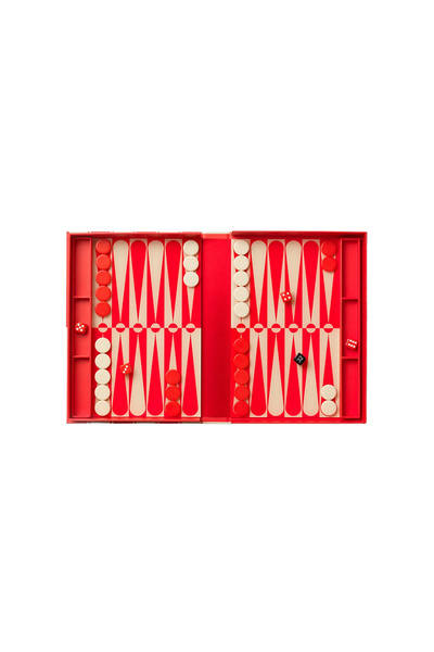 PRINTWORKS Set de table Art of Backgammon, Printworks, roșu