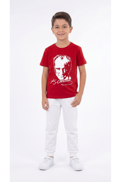 Mışıl Kids Ataturk Printed Boys' T-Shirt T-Shirt