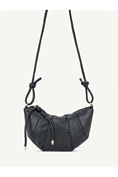 Mojeva Women's Croissant Model Shoulder and Crossbody Bag with Rope Pendant D...