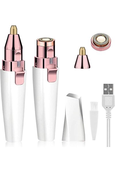 Arabest Facial Hair Remover for Women, 2-in-1Electric Eyebrow Nose Hair Trimm...
