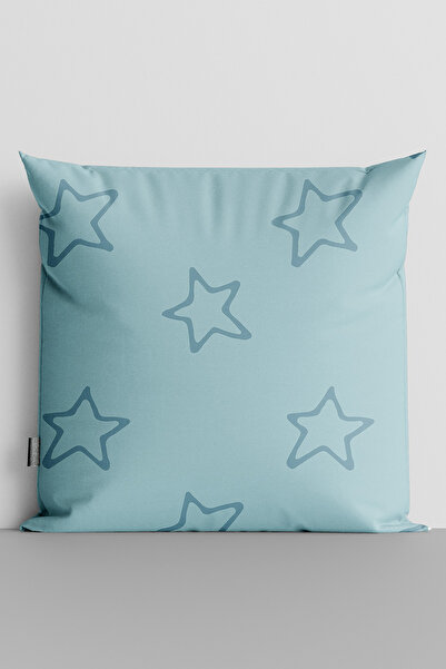 TicaretJet غطاء وسادة مطبوع رقميًا على الوجهين من Green Stars - 2399