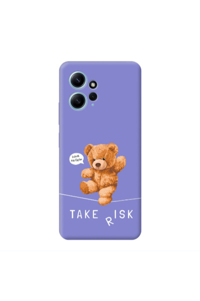 Other Xiaomi Redmi Note 12 4G Take risk Purple Colored Silicone TPU Θήκη