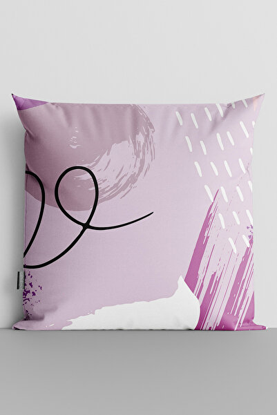 TicaretJet Abstract Shapes Double Sided Digital Printed Throw Pillow Cover