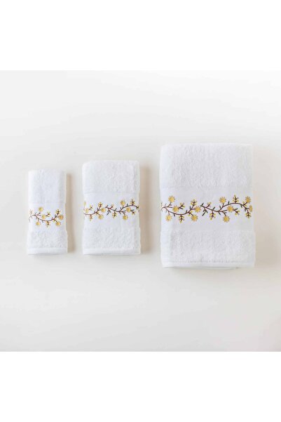 Orange Bed & Bath AVANTI | 100% Cotton Embroidered 3-Piece Towel Set
