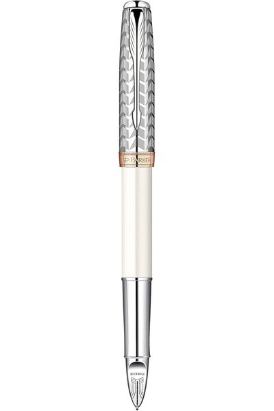 Parker 5th Technology Pen, Pearl Lacquer with Medium Black Ink Refill, S0976000
