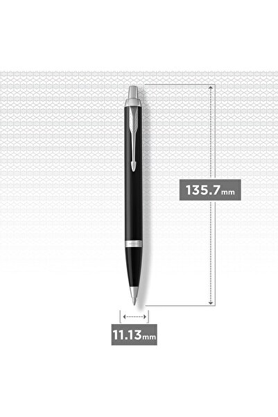 Parker IM Black Ballpoint Pen, Refillable, Polished Metal, Medium Ballpoint, ...
