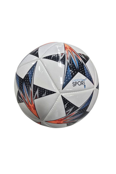 CWT Minge de fotbal din PVC, mărimea 5, albă cu stele