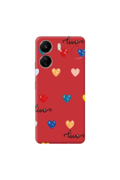 Other Xiaomi Redmi 13C Heart Lives Red Colored Silicone TPU Θήκη