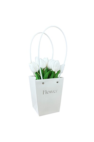 OEM Top Bottom Set of White Paper Flower Packages 10 Packages 13x9.5x15.5 cm