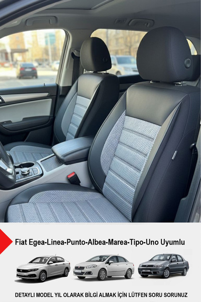 GM-DESIGN Speed Series Pique Fabric Car Seat Cover - (Fiat Egea-Linea-Punto-A...
