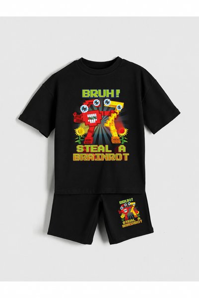 SVART WEAR Six Seven Printed Boys' Shorts Set (100% Cotton)