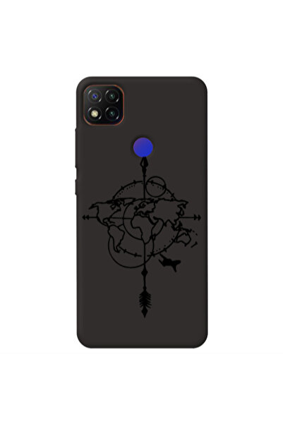 Other Xiaomi Redmi 9c Old Map Black Colored Silicone TPU Θήκη