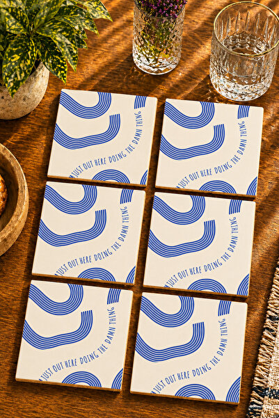 JHAAR Modern Set of 6 Coasters - Uv Printing Mdf - 10X10 cm