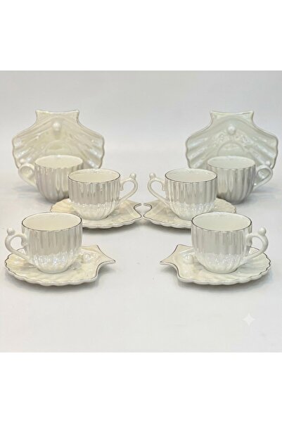 Gifts and More Hacı Ali Porcelain Cup with Pearls 6-Pack