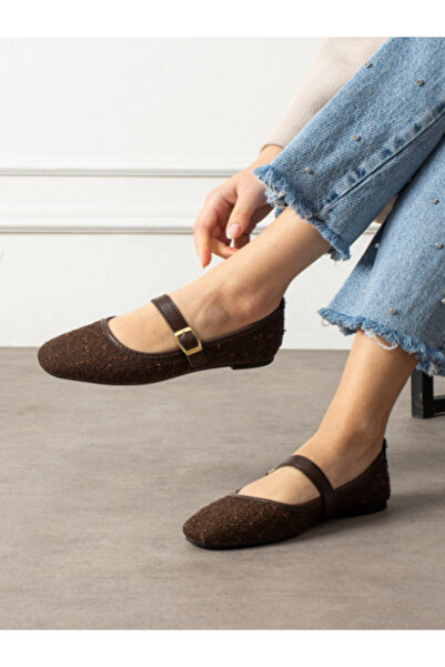 BYRAMSE Stylish Buckled Daily Tweed Fabric Comfortable Orthopedic Sole Home O...