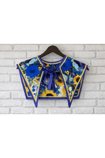 alinastore Patterned New Generation Shoulder Shawl Collar