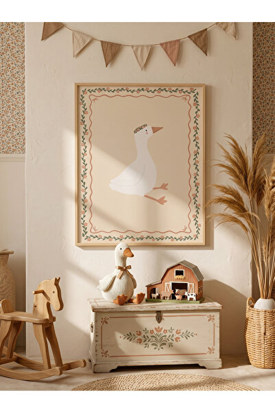 Creatick Design İskandinav Tarzı Masif Ahşap Çerçeveli Çocuk ve Bebek Odası M...