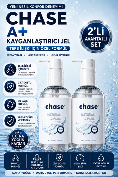 Chase A Plus Su Bazlı Aromasız Ekstra 250 ML Sade Kokusuz Kayganlaştırıcı Jel...