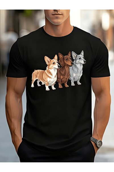 212Wear Men'S Pure T-Shirt, Featuring Fun Corgi Dachshund Prints, Summer Mens...