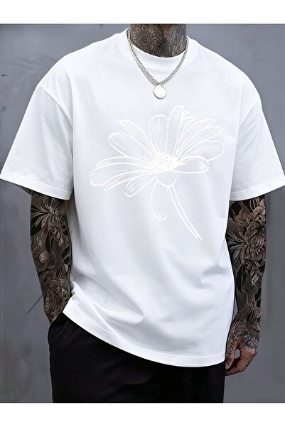 212Wear Men'S New Round-Neck Pure T-Shirt, All-Season Suitable, Easy Daisy Pr...