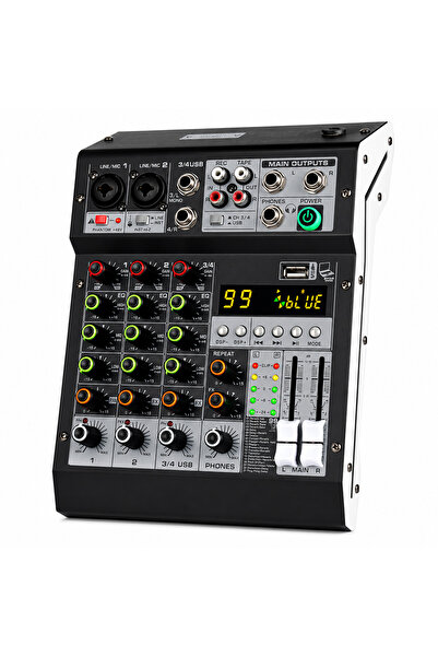 OEM Pasiv, mixer audio, KT4M, 4 canale, Stereo canal, USB, Bluetooth, 99 digi...