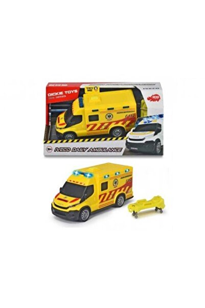 Dickie Toys Ambulanță Iveco Daily cu lumini și sunete, cu subtitrări în maghiară