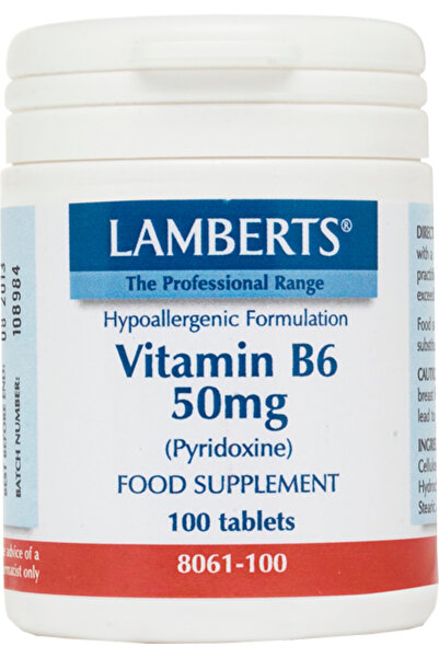 Lamberts B-6 50mg 100tabs (Pyridoxine)