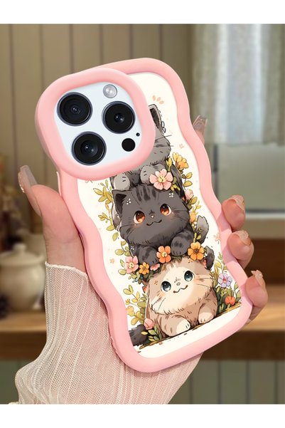 Hontinga iPhone 15 Pro Compatible Case Camera Protector Pink Silicone Couple ...