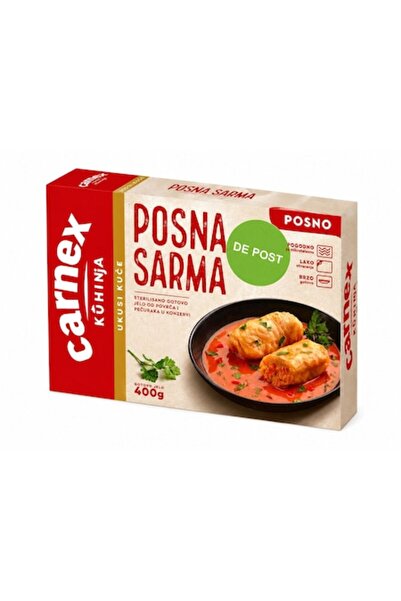 carnex Sarmale de post 400g, mâncare gata preparată, gata de consum
