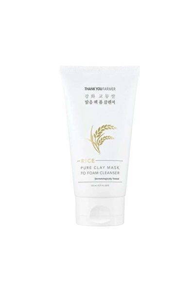 Thank You Farmer Rice Pure Clay Mask to Foam Cleanser Αφρώδες Καθαριστικό Προ...