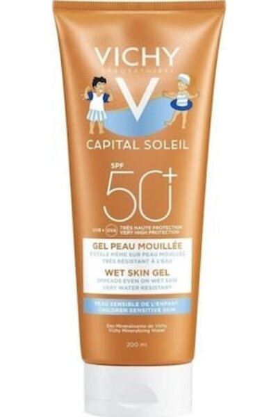Vichy Capital Soleil Wet Skin Gel Kids SPF50+ Παιδικό Αντηλιακό Ανθεκτικό στο...