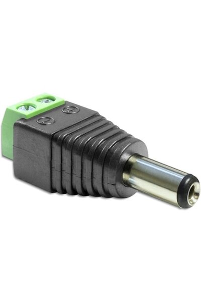 DELOCK Adaptor DC 5.5x2.5mm tată > Bloc terminal cu 2 pini, Negru