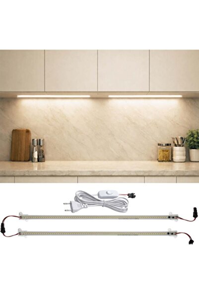 burul 100 Cm Gün Işığı Yüksek Lümen Fişli Bar Led Eklenebilir Şeffaf Pvc Kasa...