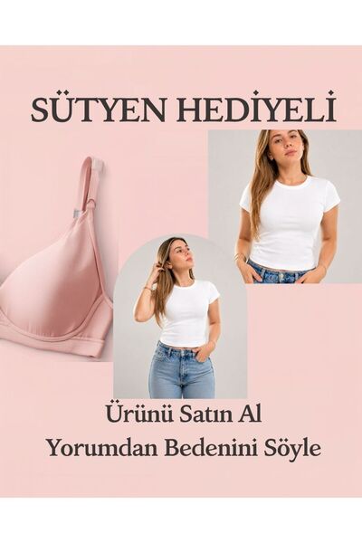 Leorina Quality Women's T-Shirt with Bra Gift
