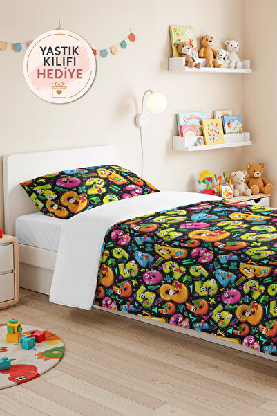 Evimde Bambaşka Number Themed Children's Room Educational Quilt Set - Colorfu...