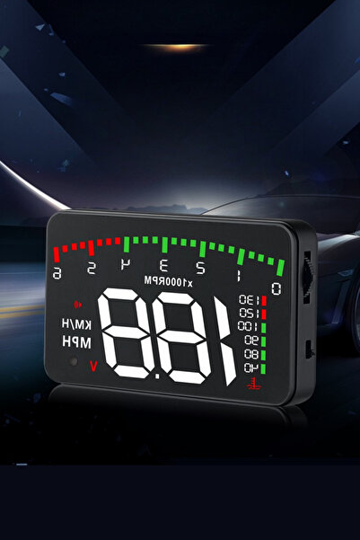 Trend Store 3.5 İnç HUD Head Up Display OBD2 Dijital Araç Hız Göstergesi Ön C...