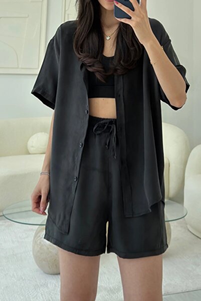 Suziş Shirt and Shorts Set Per51396