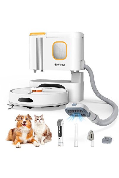 teendow Робот прахосмукачка и моп D20S MAX+ Pet, 6000Pa, LDS лазерна навигаци...