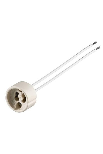 goobay ντουί λάμπας GU10 με καλώδια 9134, 230V/100W, κεραμικό, λευκό