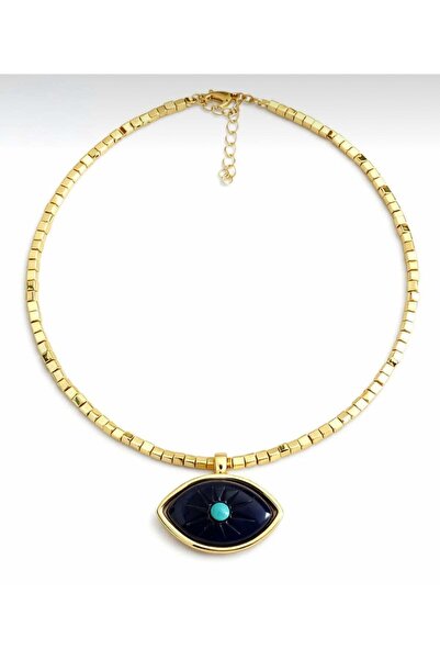 Venus Design Nazarlı Gold Kolye